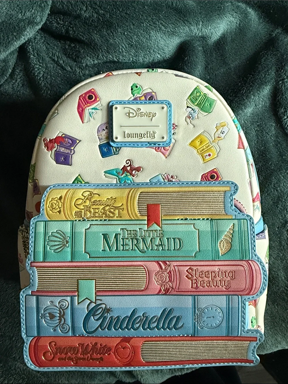 Disney x Loungefly pastel Disney Princess bookstack mini backpack - Picture 1 of 3